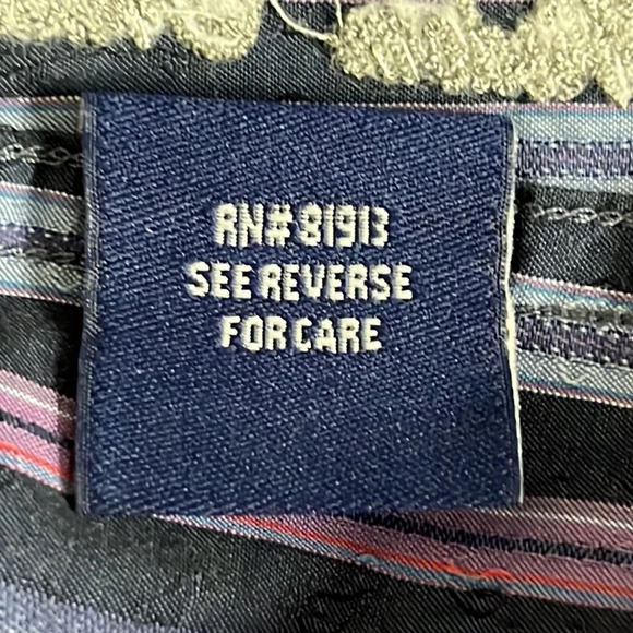 Robert Graham Cotton & Silk Striped Button Front Long Sleeve Shirt - Size 2XL - Picture 8 of 11